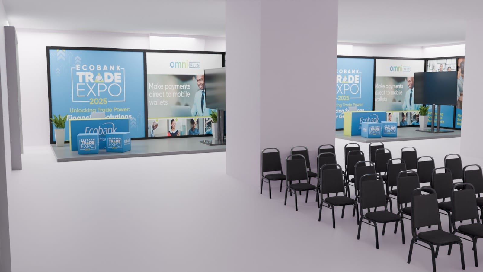 Ecobank Trade Expo 2025 - Vue Maquette Stand